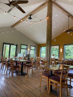 Inside dining near the bar