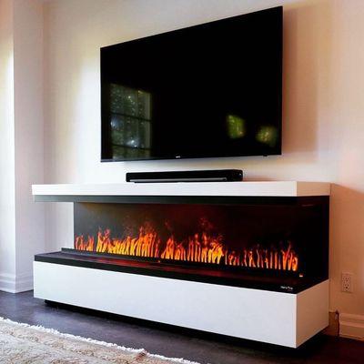 Custom fireplace and tv installation