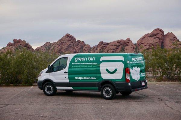 The Green Bin delivery van loves visiting Papago Park