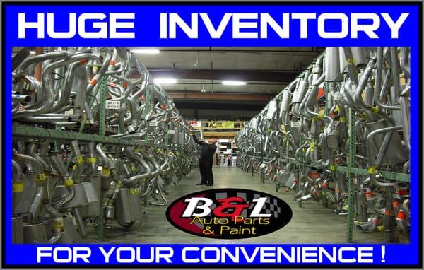 For your covenience we maintain a huge inventory so that you can get the part you need when you want it at a great price!!