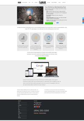 Jax Media Team's very own website built custom from scratch.
