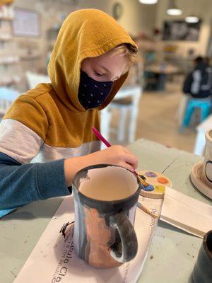 Painting premade pottery, ready to pickup in 1 week