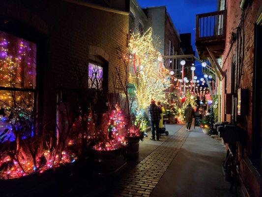 Alley in Howell decked out for Christmas