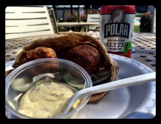 Falafel with garlic aioli