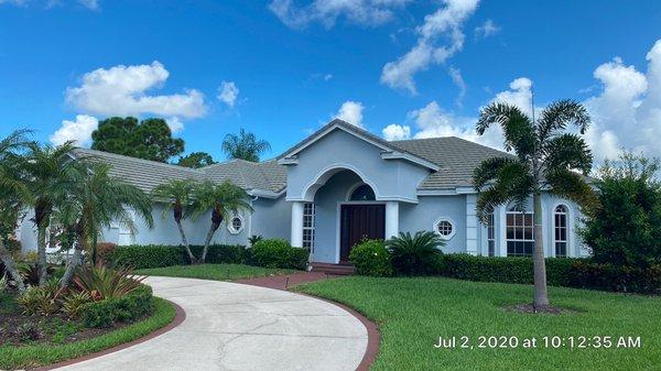 Concrete tile reroof in Sarasota