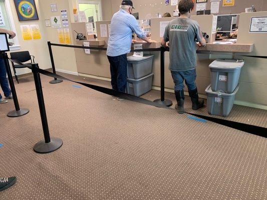 When's the last time someone came to see if these bins were still in place creating that safe space for the workers?