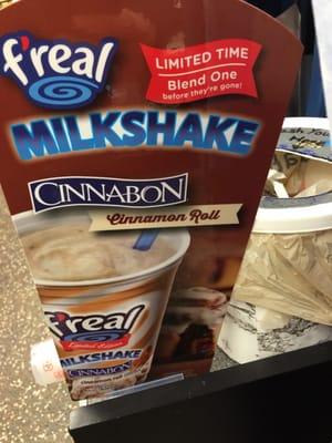 Crazy milkshake machine with an even crazier cinnamon flavor.