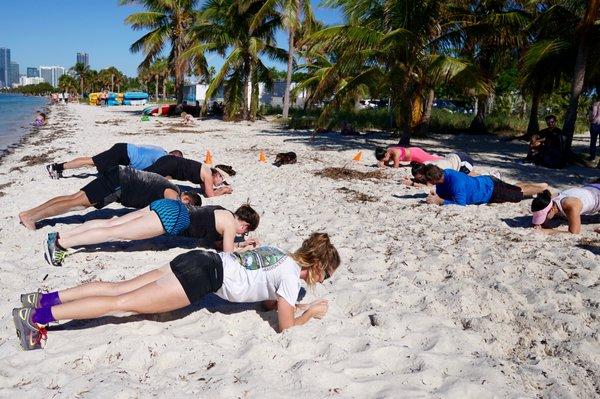 Planks in the sand are the best planks..