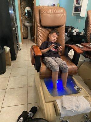 We offer pedicures for the kiddos too!!