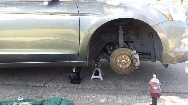 Before the new brakes and rotor.