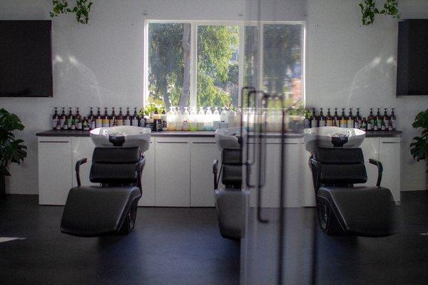 Relax while we shampoo in the most comfortable salon sinks you've ever sat in...