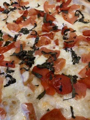 Close up Of Caprese pizza