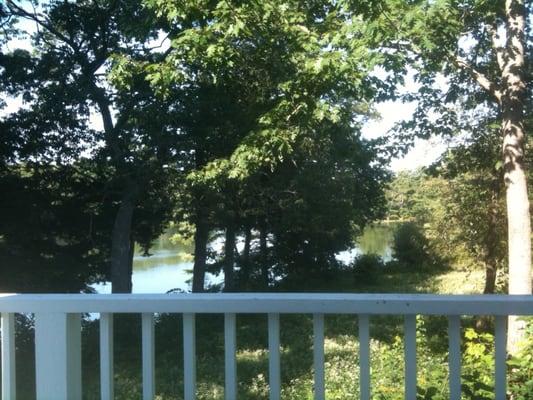 View from the back porch of the Studio Apartment at Oak Gables.