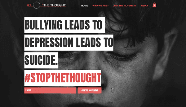 Stop The Thought Website Homepage