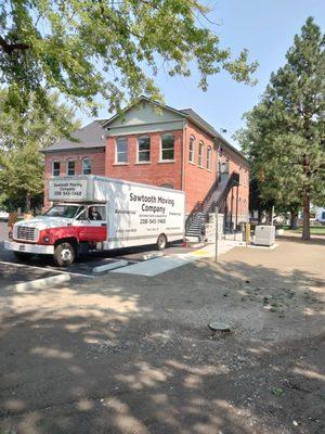 Moving Lincoln County Courthouse in Shoshone today.