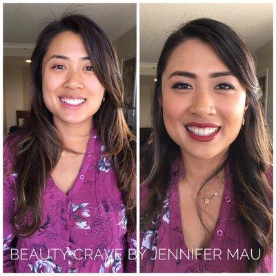 Makeup before and after!