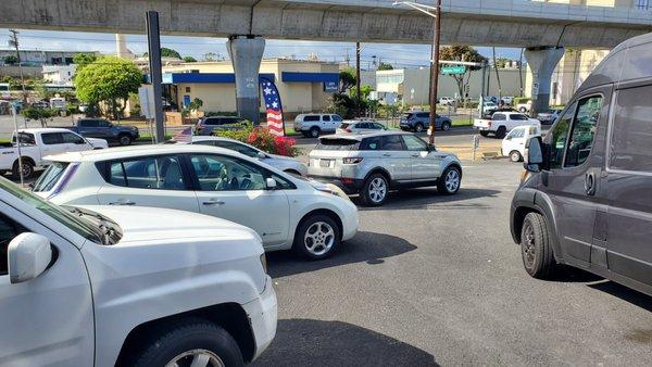 Cars for sale facing Farrington Highway in Waipahu