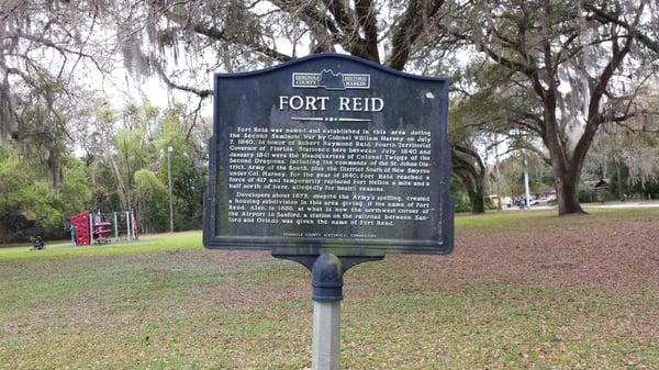 Fort Reid Historical Marker in Sanford