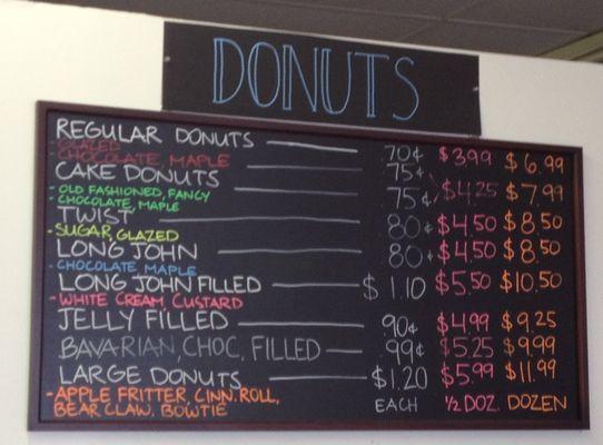 Plenty of donut variety, including donut holes at times.