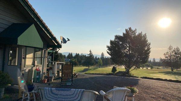 Entrance with view of golf course