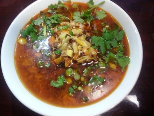 hand pulled noodle with spicy minced pork