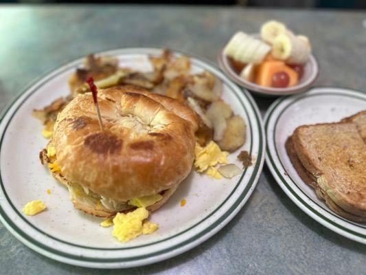 Turkey, croissant breakfast