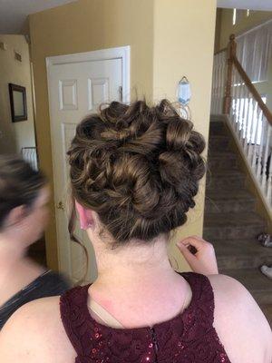 Updo for Wedding on site