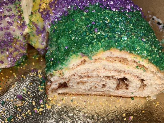 Inside view of the King Cake Jenn's created