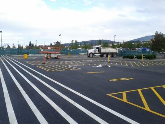 Seal Coat & Striping - Wal-Mart; Sequim, Wa