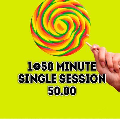 A single session for 50 minutes. 50$