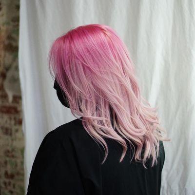 Baby Pink & Platinum Color Melt Melanie Mansour  Vibe Hair Bar