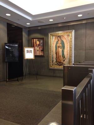 Lobby picture in the Catholic Charities building.