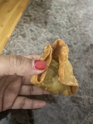 Samosa. Lazy wrapping. This is just wrong.