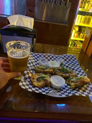 Loaded potato boats and shipyard pumpkin