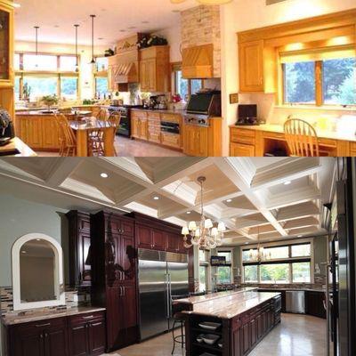 Kitchen Remodel & Custom Coffered Ceilings