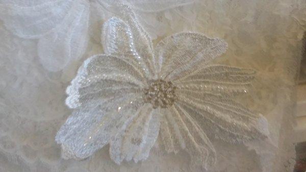 Beaded bridal lace fabric-TAG Custom Bridal