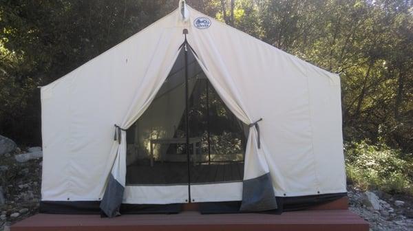 One of the new tents set up for small group break out sessions!