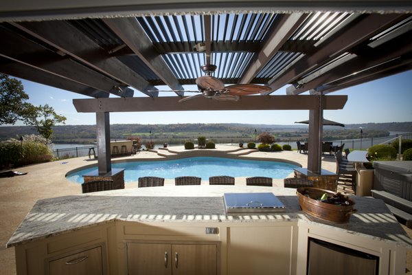 Louvered Pergola Cover by Shade & Shutter Systems, Inc.