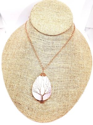 Moonstone Wire wrapped Tree of Life Necklace