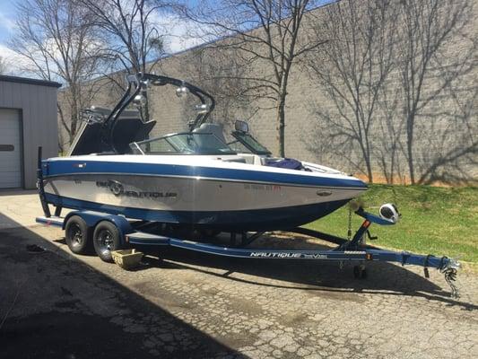 One of many boats we have worked on. Our experienced technician only needed a few parts to make a dramatic improvement in the sound system.