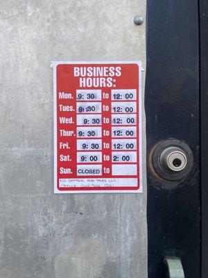 business hours