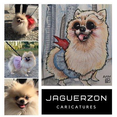 Dog caricature commission