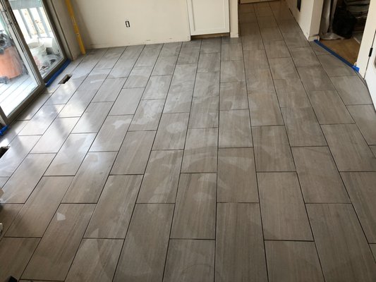 Porcelain floor