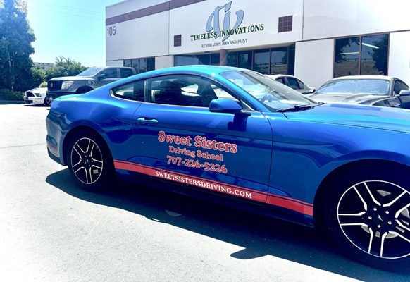 Sweet Sisters Driving School 2019 Ford Mustang back on the road thanks to Timeless Innovations!