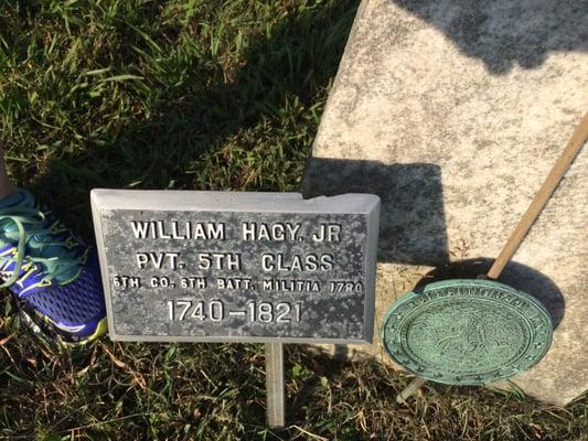 Close up - market of a veteran grave