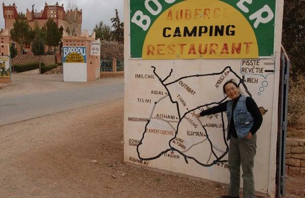 Barbara at the campground to Sahara