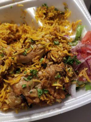 Spicy chicken biryani - a must! Delicious!