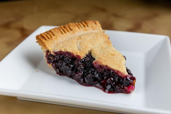 Fresh baked blueberry pie