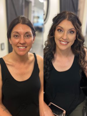 Before and after bridal trial