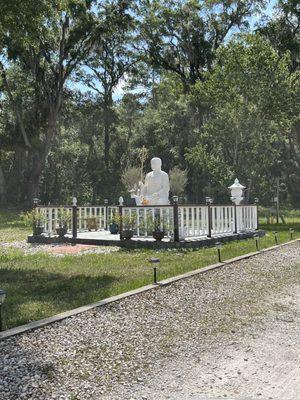 Driveway entrance to the Temple.